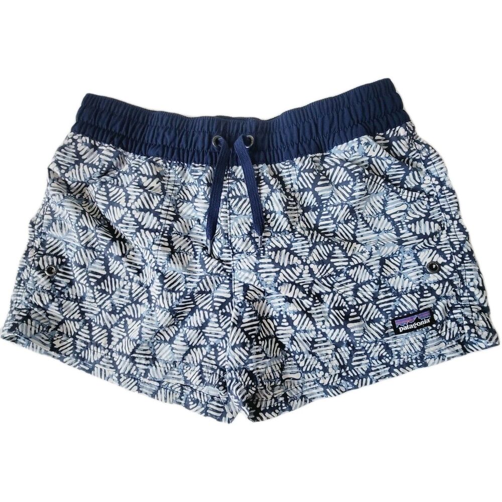 PATAGONIA Girls Batik COSTA RICA BAGGIES Swim shorts Unlined Size L